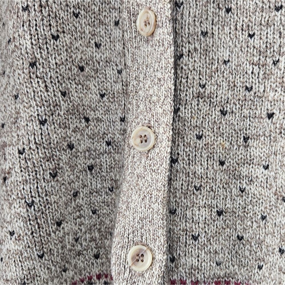 Lands' End 100% Wool Scottie Dog Lover Knit Cardigan - Picture 5 of 10